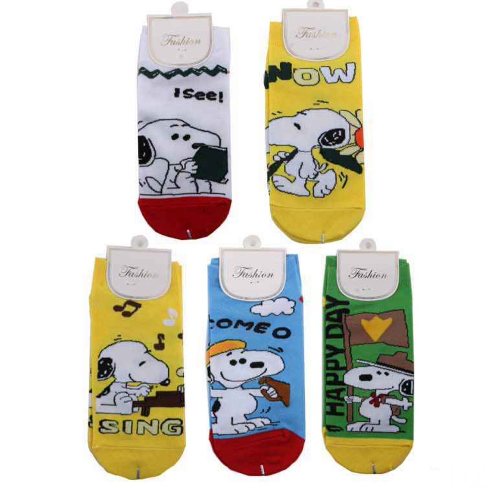 Dozen Colorful Snoopy Socks